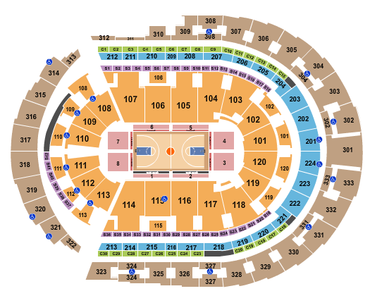 Bridgestone Arena SEC Tournament Seating Chart